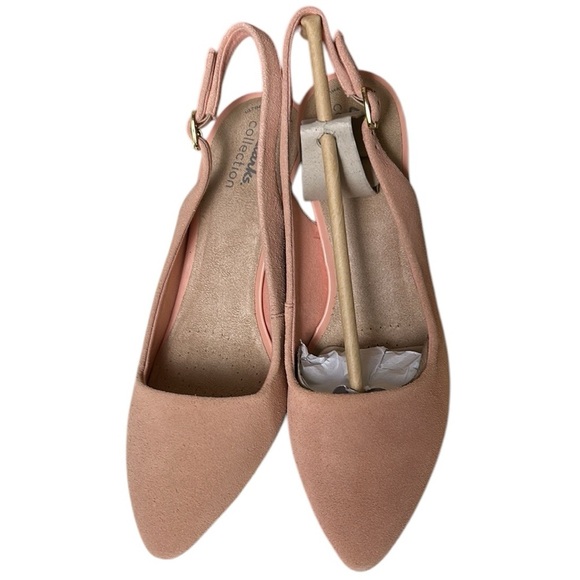 Clark’s shoes ,women NEW,Kataleyna step,peach suede,sling back leather pumps - Picture 11 of 15